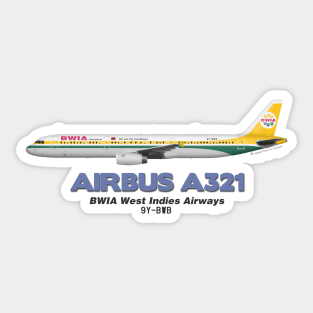 Airbus A321 - BWIA West Indies Airways Sticker